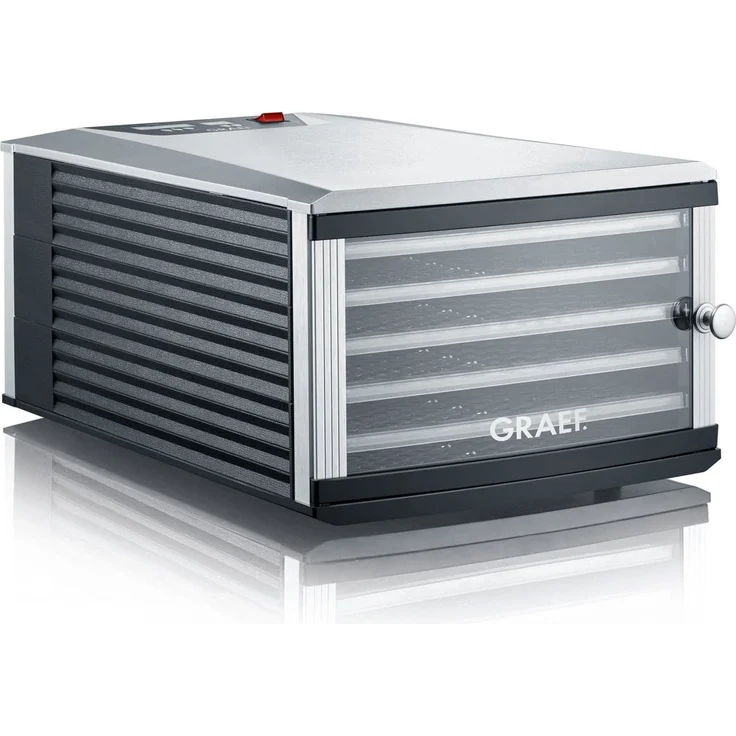 Graef DA506EU Dörrautomat, Kunststoff, 6 Etagen, 630 Watt, 475 mm x 330 mm x 220 mm – Bild 1