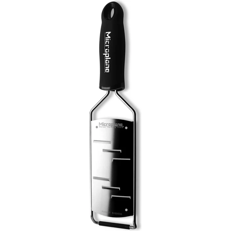 Microplane Große Raspel Reibe Edelstahl Schwarz aus der Gourmet Serie für Hartkäse, Schokolade und Trüffel – Bild 1