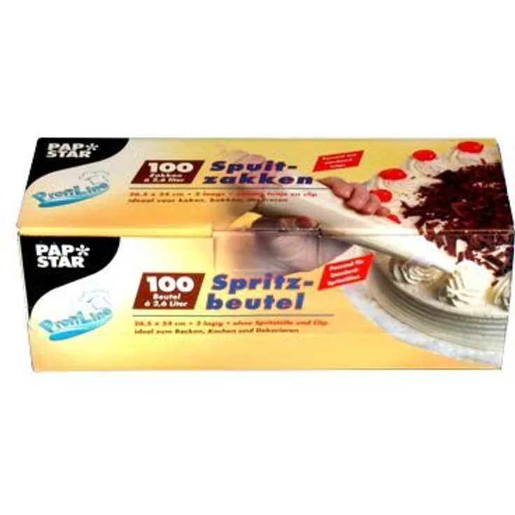 Spritzbeutel einweg aus LDPE Papstar transparent 80 my 2600 ml