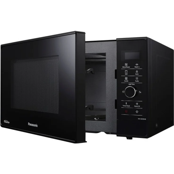 Panasonic NN-GD35HBGTG Mikrowelle mit Grill, Standgerät, 1000 Watt, Dampfgarer, Steamer, Kombi-Mikrowelle, Pizza-Pfanne, 23 Liter Garraum, 1000 Watt, schwarz – Bild 3