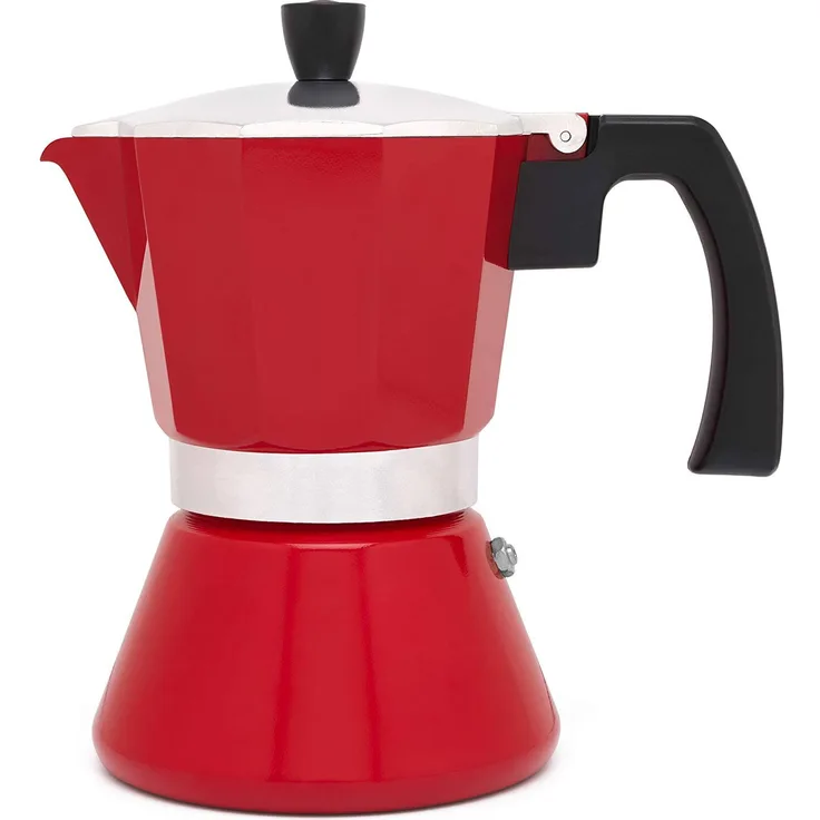 Cafetera espresso 6 tazas TIVOLI-roja (Induccion)