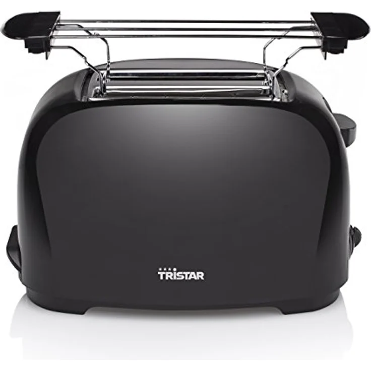 Tristar BR-1025 Toaster,  800W, 6 einstellbare Bräunungsstufen mit Brötchenaufsatz, herausnehmbares Krümmelfach, schwarz – Bild 2