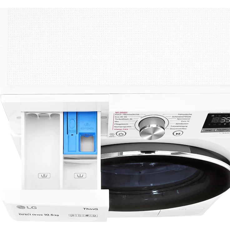 LG F6W105A, Frontlader-Waschmaschine, A, Fassungsvermögen 10,5 kg, Standgerät, Breite 60 cm, Kindersicherung, Invertmotor – Bild 5