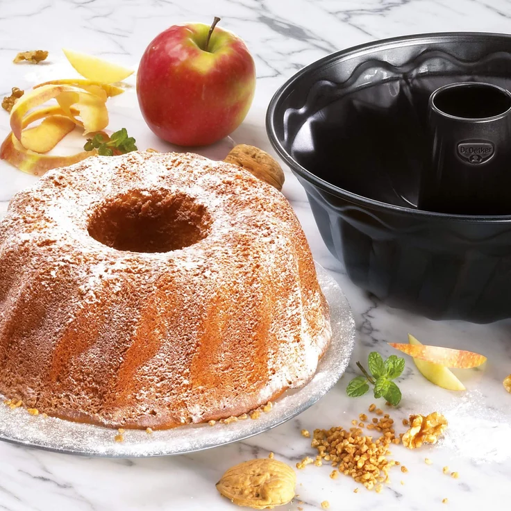 Dr. Oetker Gugelhupfform Ø 22 cm, Backform für Gugelhupf aus Stahlblech, Bundform mit Antihaftbeschichtung für eindrucksvolle Kreationen, hochwertige Kuchenform, Menge: 1 Stück – Bild 3