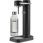 Aarke Carbonator II Wassersprudler, Edelstahl Gehäuse, inkl. 0,8L PET-Flasche (BPA frei), kompatibel mit handelsüblichen 60L CO2 Zylindern, Schwarz matt