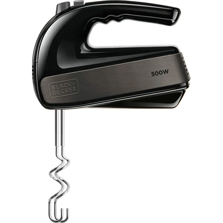 Black + Decker ES9130010B BXMX500E Handrührer, 500, Edelstahl, Grau-Schwarz