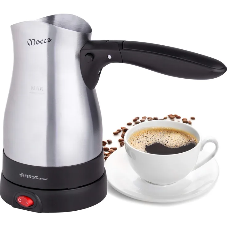 TZS First FA 5450 1 Wasserkocher, 800W, 0,35L, Edelstahl, schwarz