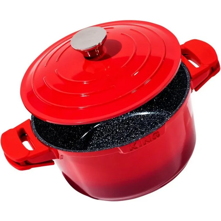 KING Schmortopf »Shine Red«, Aluminiumguss, (1-tlg), Induktion