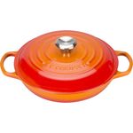 Le Creuset Signature Gusseisen Gourmet-Profitopf, Rund, Ø 26 cm, 2 l, Für alle Herdarten inkl. Induktion geeignet, Ofenrot