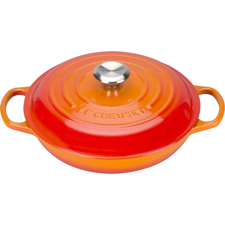 Le Creuset Signature Gusseisen Gourmet-Profitopf, Rund, Ø 26 cm, 2 l, Für alle Herdarten inkl. Induktion geeignet, Ofenrot – Bild 1