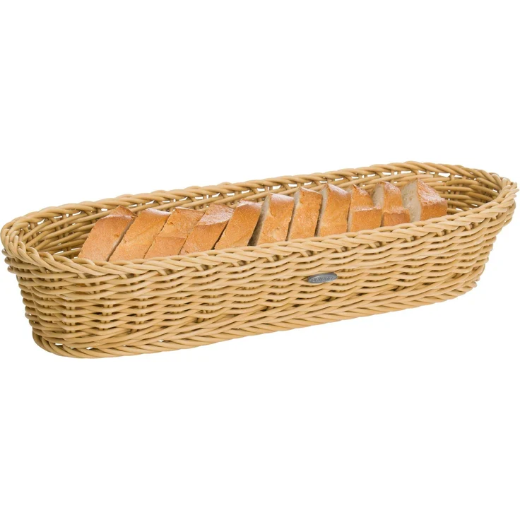 Saleen Mehrzweck--Baguettekorb, Gastrotauglich, Oval, 40 x 16 x 8 cm, Kunststofffaser, Hellbeige, 02051730101