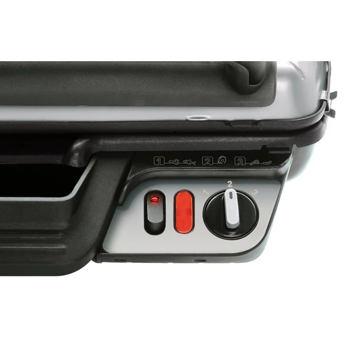 Tefal GC3060 3in1 Kontaktgrill mit Überback-Funktion, 2000W, doppelte Grillfläche wenn aufgeklappt als Tischgrill-BBQ, auch für Sandwich, Steak, Panini, regelbarer Thermostat, antihaftbeschichtet, silber – Bild 4