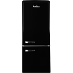 Amica KGCR 384 150 S Kühl-Gefrierkombination Retro, freistehend, schwarz, NoFrost, Abtauautomatik, Breite 58 cm