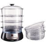 Philips HD9140-91 Dampfgarer 900 Watt, Aromaverstärker, LCD Timer, Zeitschaltuhr