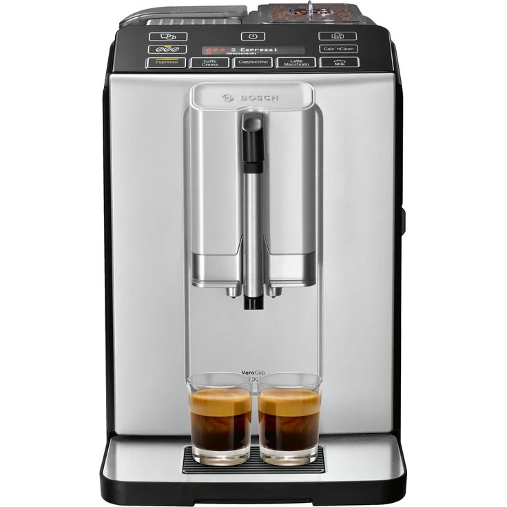 Bosch TIS30351DE Verocup 300 Kaffeevollautomat, SensoFlow, OneTouch-Funktion, 1300 Watt, silber