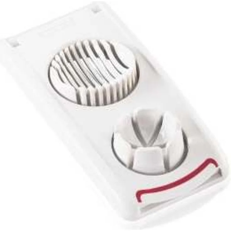 Leifheit Eierschneider Combi ComfortLine-Serie mit 3 Funktionen, Champignonschneider schneidet sauber und exakt, Küchenhelfer zum Schneiden von Eiern, Pellkartoffeln, rostfreier Schneidedraht, weiß – Bild 1