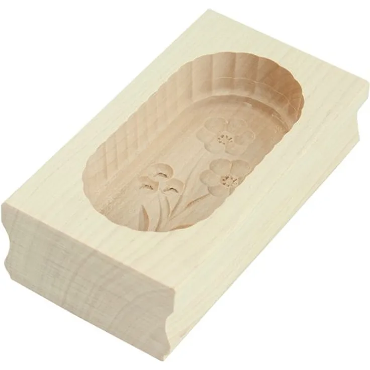Gravidus Butterform eckig mit Blume aus Ahorn Holz 125g