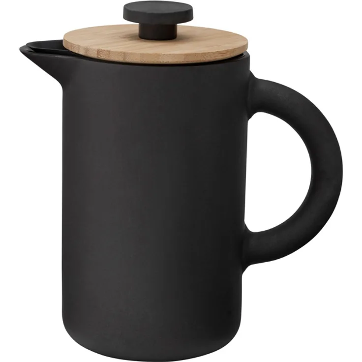 Stelton x-636 - Kaffeebereiter, Pressfilterkanne - Theo - 0,8 Liter - Keramik - schwarz