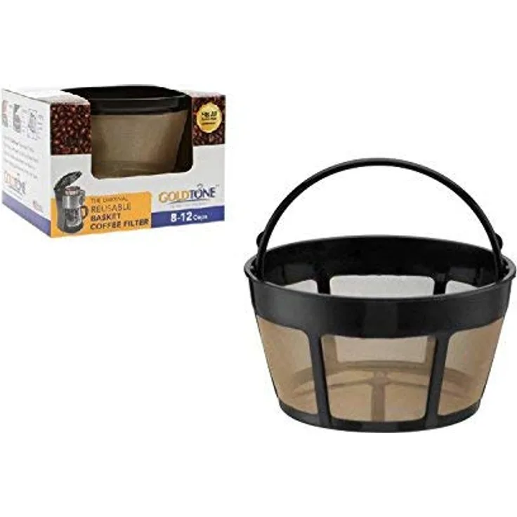 GoldTone Kaffeefilter für Hamilton Beach Kaffeeautomaten und Brauer, wiederverwendbar, 8-12 Tassen Wiederverwendbarer Kaffeefilter von Hamilton Beach, BPA-frei