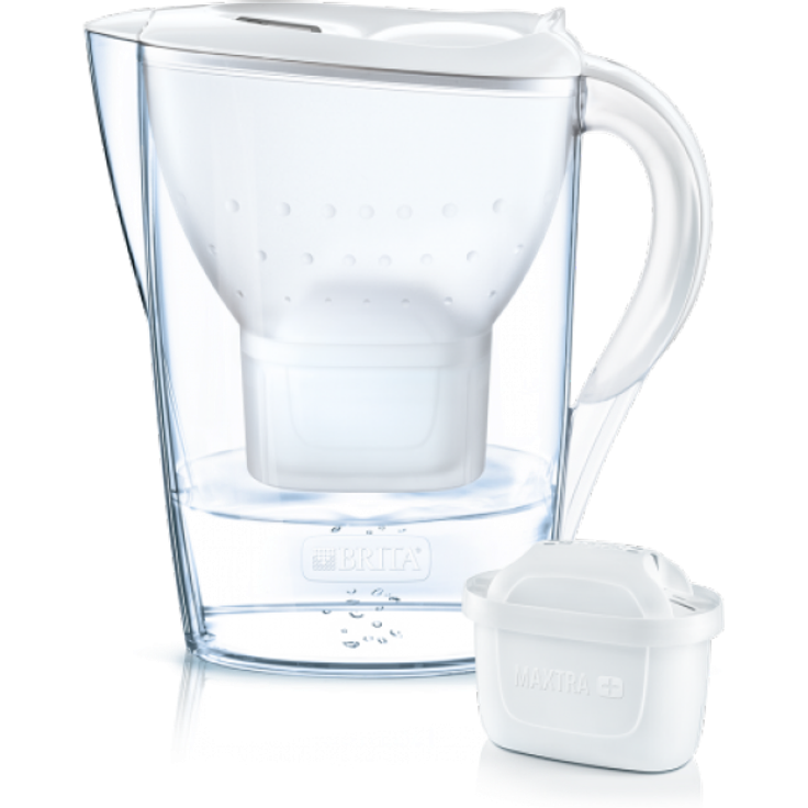 BRITA Wasserfilter Marella weiß inkl. 12 Maxtra Plus Filterkartuschen – BRITA Filter Jahrespaket zur Reduzierung von Kalk, Chlor & geschmacksstörenden Stoffen im Wasser  – Bild 2