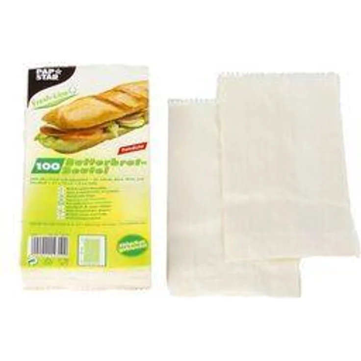 PAPSTAR Butterbrotbeutel, (B)100 x (T)30 x (H)210 mm