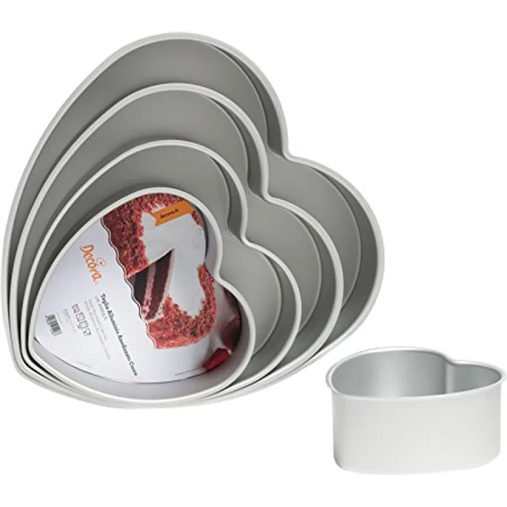 Decora 0062669 Profi-BACKFORM Herz AUS ELOXIERTEM Aluminium cm 20 X H 7,5 cm