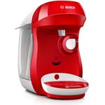 Bosch TAS1006 Tassimo Happy Kapselmaschine, über 70 Getränke, vollautomatisch, geeignet für alle Tassen, kompakte Größe, 1400 Watt, rot-weiß