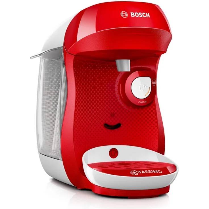 Bosch TAS1006 Tassimo Happy Kapselmaschine, über 70 Getränke, vollautomatisch, geeignet für alle Tassen, kompakte Größe, 1400 Watt, rot-weiß – Bild 1