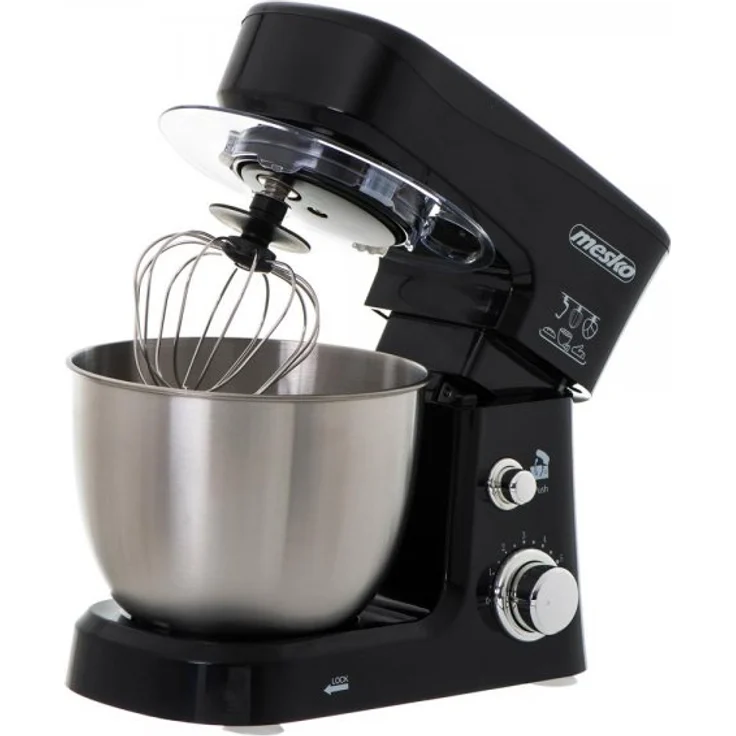 Mesko MS 4217 Küchenmaschine 1200 Watt, 3,5 Liter Schüssel, 6 Geschwindigkeiten, schwarz – Bild 1