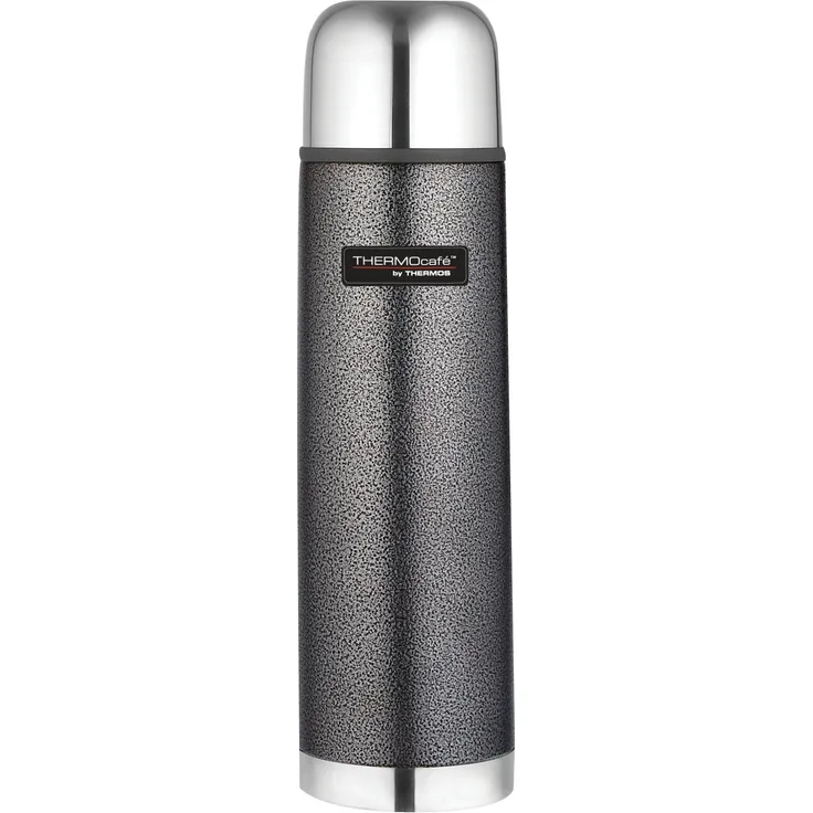 Thermos ThermoCafé Edelstahl-Fläschchen, in Hammertone-Blau, 1 l, grau, 1 l