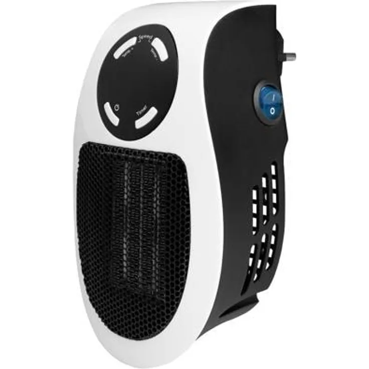 Eurom Heat Plug-in Keramikheizung, 500W, Thermostat, Überhitzungsschutz, Timer (340884), Heizlüfter