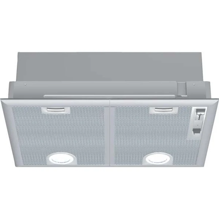 Neff N 30 D5655X1, Motorhaube, mechanisch betrieben, Nische, Breite: 50 cm, Tiefe: 35 cm, Absaugung und Rückführung (mit zusätzlichem Rückführungsset), metallisch silber – Bild 1