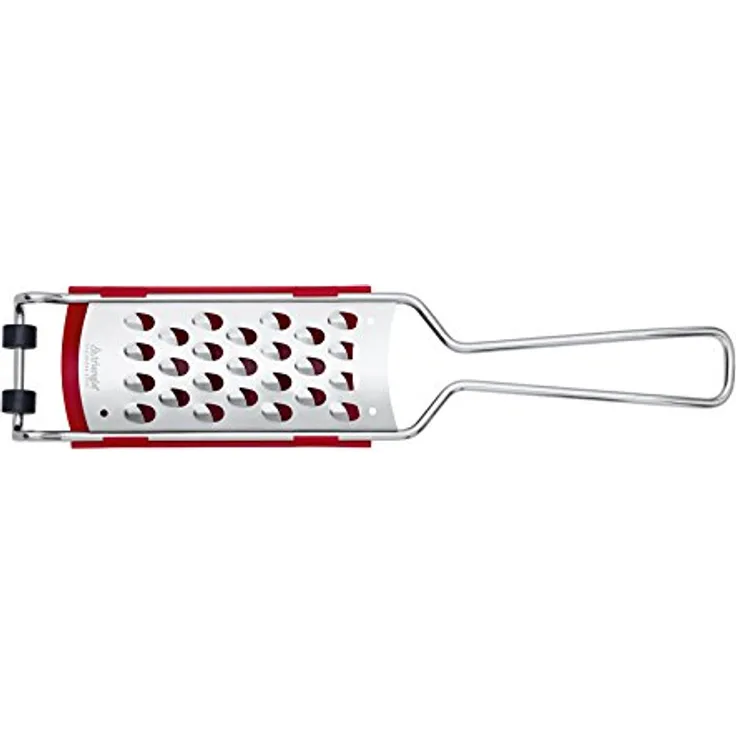 Triangle 50 151 13 03 Reibe Grob mit Fänger Reibe, Edelstahl, Silber, 32 x 6,5 x 2,5 cm