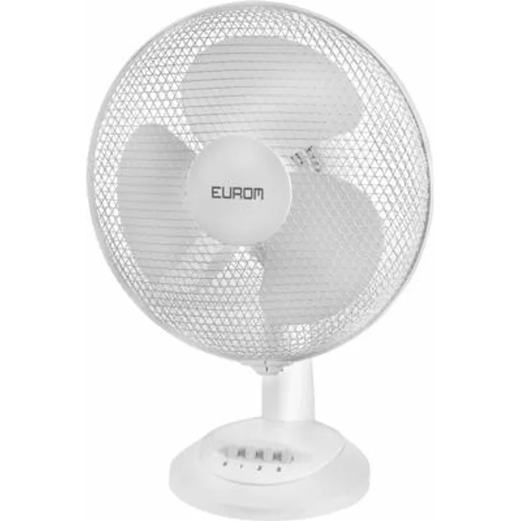 Eurom VT12 Tischventilator, 30W, 3 Leistungsstufen, weiß (385434)