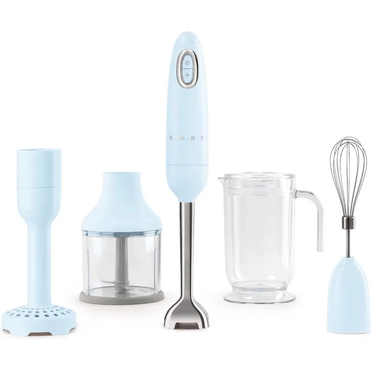 Smeg HBF02PBEU Stabmixer 50's Style, 700W, Kunststoff, Edelstahl, pastellblau