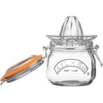 Kilner 0025.842 Orangenpresse Bügelverschluss Glas-Edelstahl, 0,5 Liter Zitruspresse, transparent