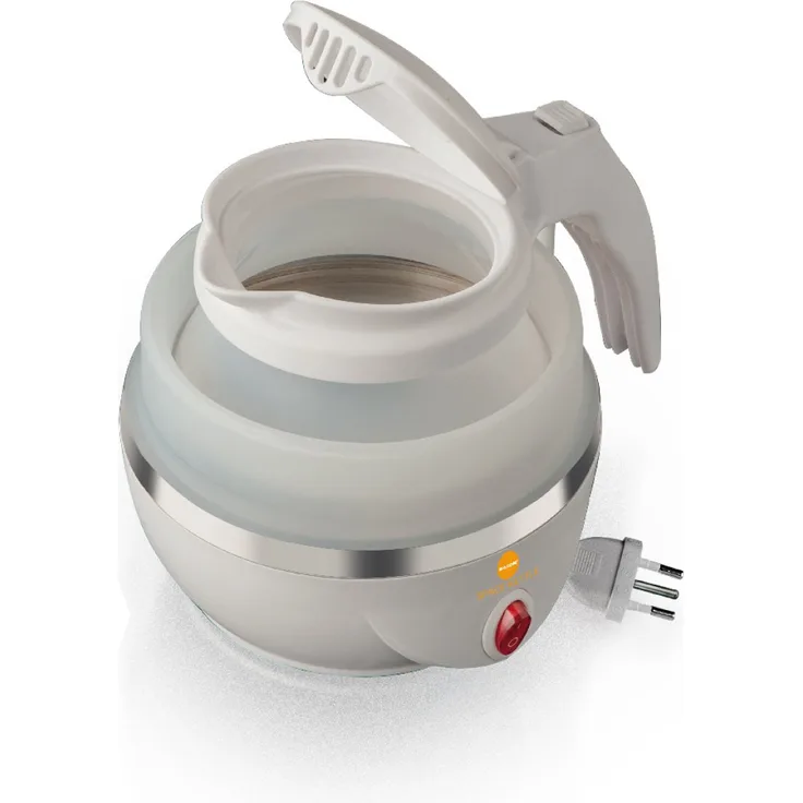 Macom 862 Space Kettle Elektrischer Wasserkocher, kompakt, platzsparend, für unterwegs, Weiß