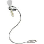 Hama USB-Ventilator mit Temperaturnachricht, silberfarben.