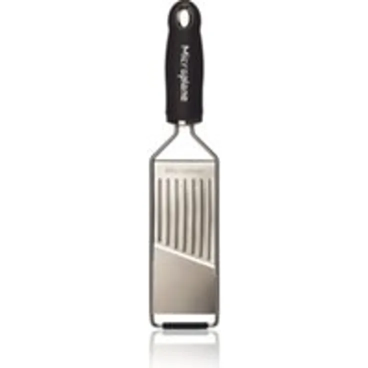 Microplane Profi Gemüsehobel Edelstahl Schwarz aus der Gourmet Serie für Kartoffel, Karotte, Gurke, Zucchini und Rote Beete