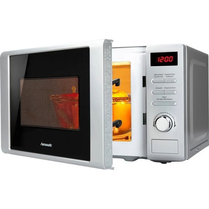 Hanseatic Mikrowelle 619166, Grill, 20 L, Silber 700W