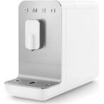 Smeg BCC01 Kaffeevollautomat 50s Style, 1,4 l Wassertank, mit integriertem Mahlwerk, matt weiß