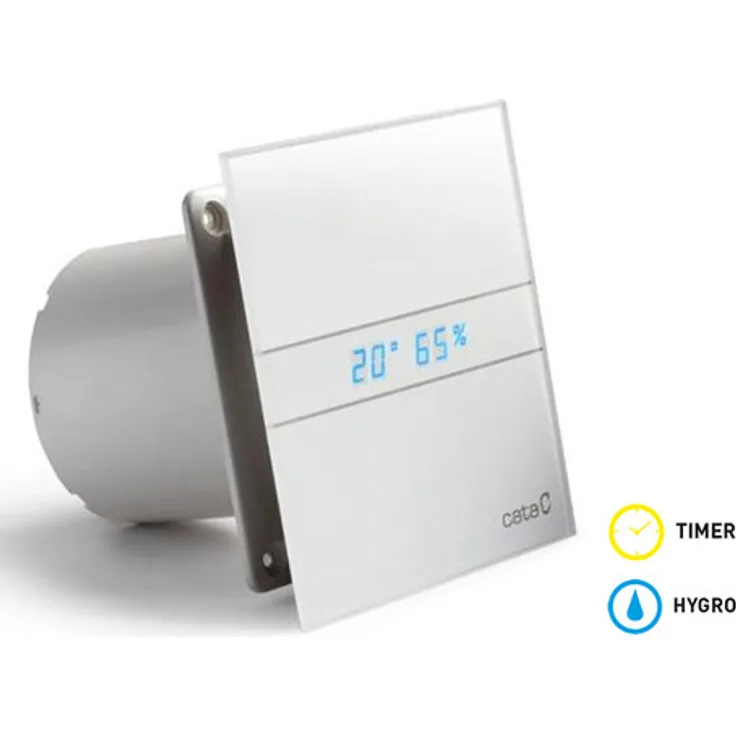 Cata | Extractor Baño | Modell – 120 g | Extraktor de Baño Serie und Glas | Bajo Verbrauch | Ventilador Extractores de aire High Eficiencia Energética | Extractor Baño