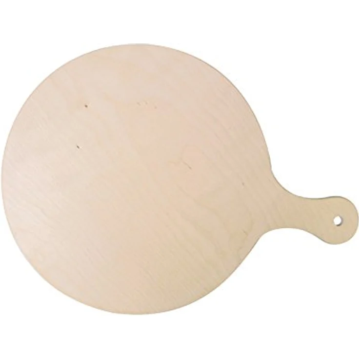 DEMOLLI fsc-10454 Schneidebrett mit Griff für Pizza, Polenta, Aperitifs, Holz Buche, Natur – Bild 1