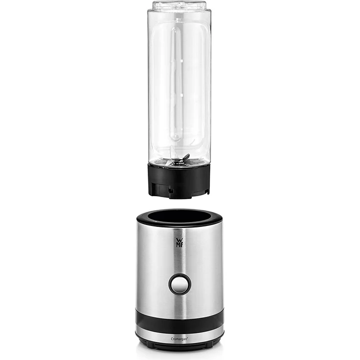 WMF KÜCHENminis Smoothie-to-go, Mini Standmixer mit zwei Mix-Trinkbehältern 0,6l, 300 W, cromargan matt-silber – Bild 4