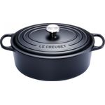 Le Creuset Signature Gusseisen-Bräter mit Deckel, Durchmesser 31 cm, Oval, Für alle Herdarten und Induktion geeignet, Volumen: 6,3 l, schwarz matt 
