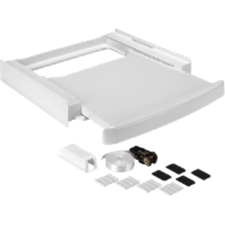 Wpro SKS101, Wäschetrockner-Verbindungssatz, Maße 600 x 600 mm, ausziehbare Ablage