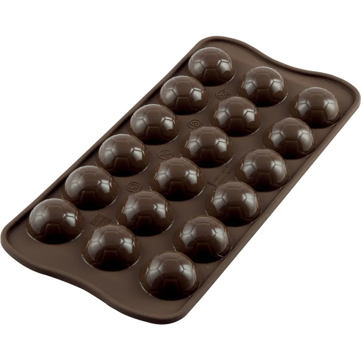 Silikomart 195206 Pralinenform Fußball, 18er-Form
