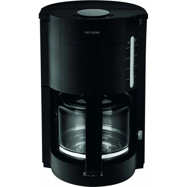 Krups F30908 Krups ProAroma Glas-Kaffeemaschine, 10 Tassen, 1.050 W im modernen Design, schwarz – Bild 1