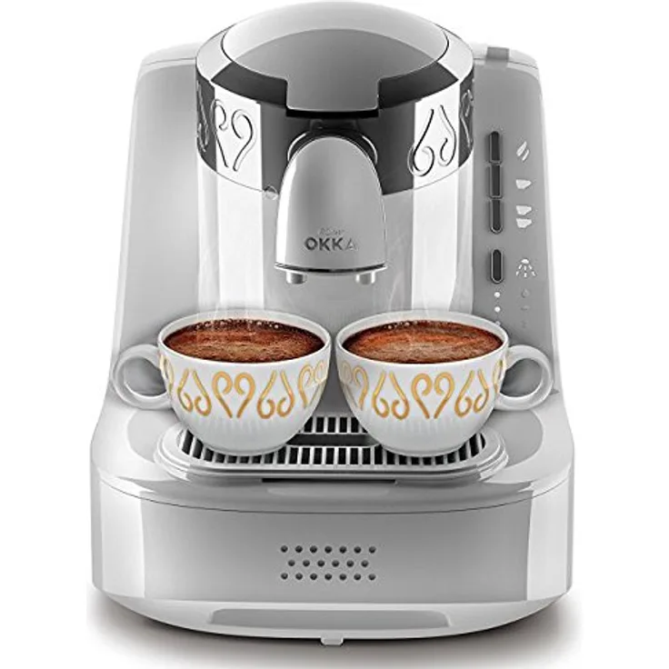 Arzum Okka OK002-W Kaffeemaschine, Plastic, Weiß Chrom