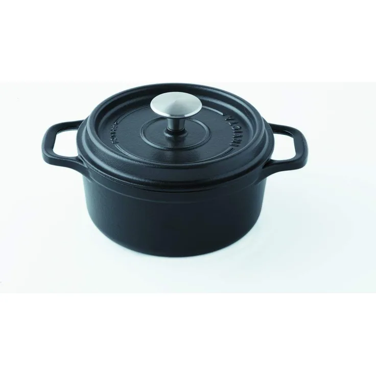 Invicta Bräter, rund, Gusseisen, emailliert, 20 cm, Schwarz
